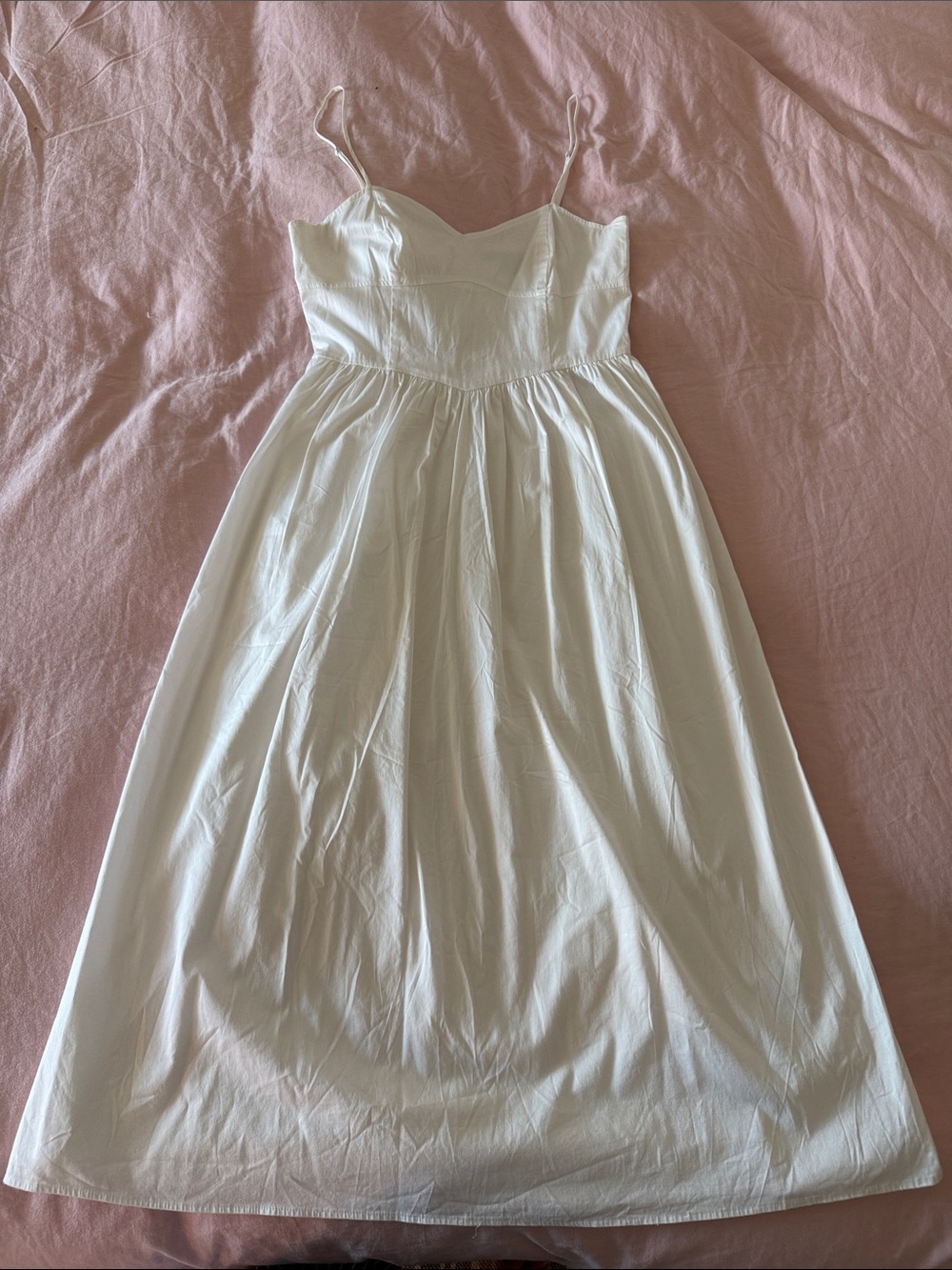 French Connection White Midi Sundress